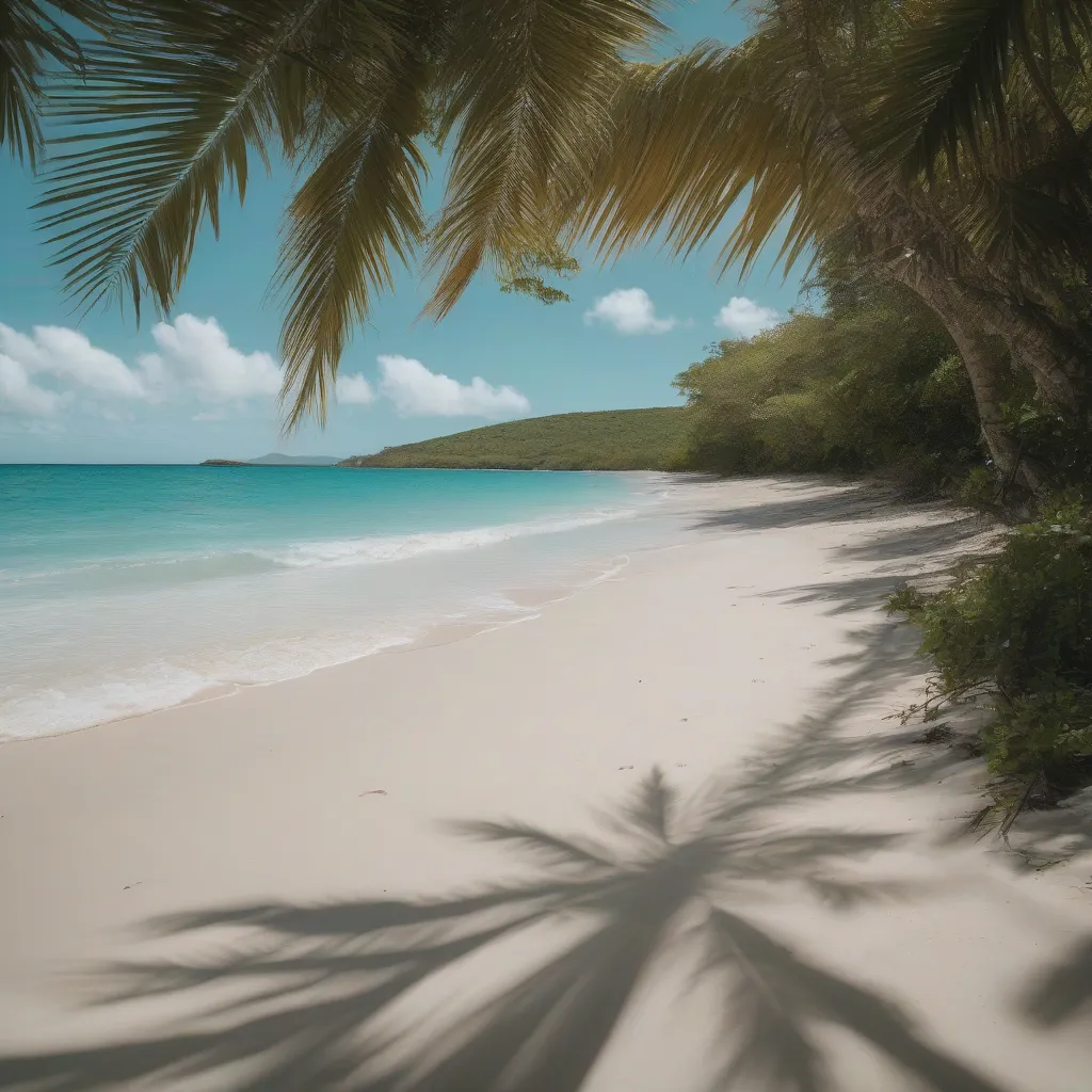 Tranquil beach scene in Vieques